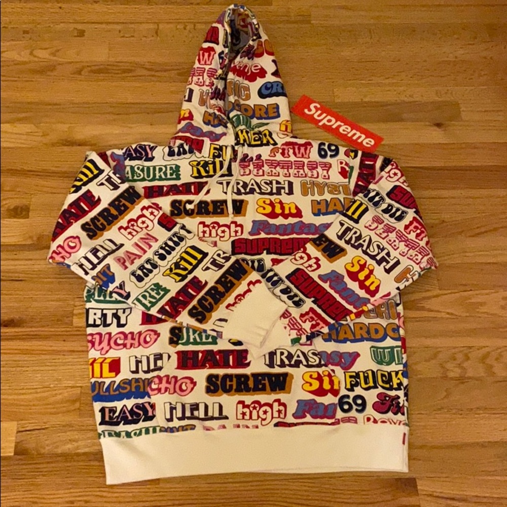 Supreme Hysteric Glamour Text Hoodie